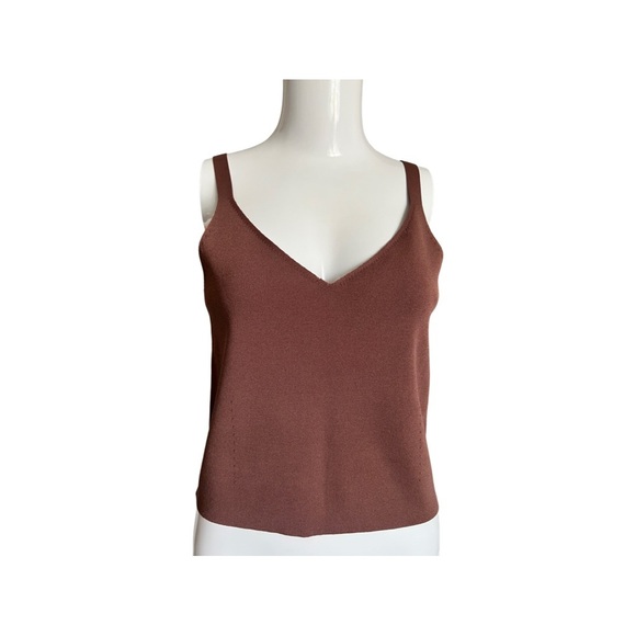 ALIZA CAMI KNIT TANK CHOCOLATE - Picture 2 of 7